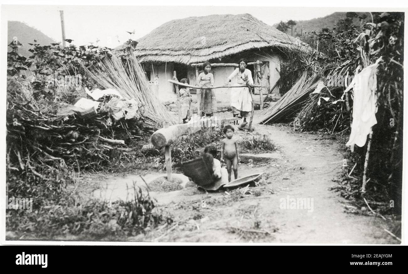 Photo du début du XXe siècle : la vie quotidienne, Corée, vers 1910 Banque D'Images