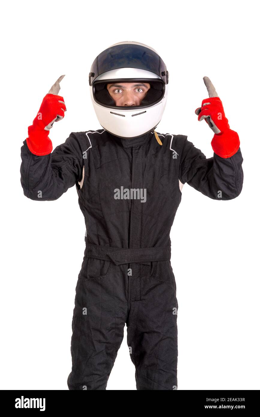 Pilote de course Banque D'Images