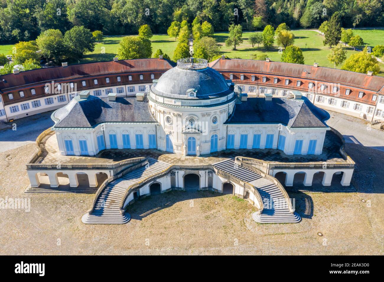 Stuttgart Solitude Château vue aérienne photo architecture Voyage en Allemagne Banque D'Images