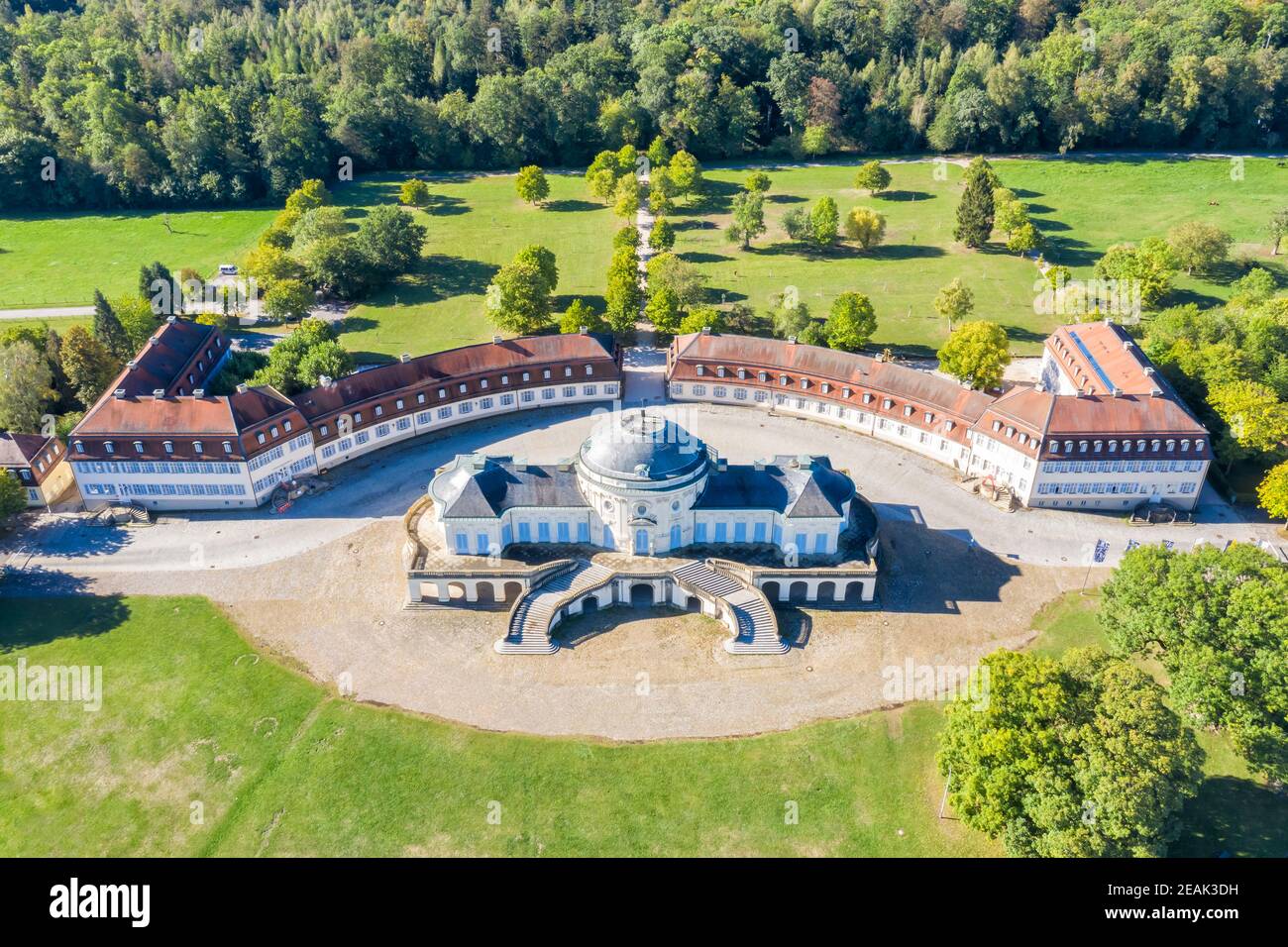 Stuttgart Solitude Château vue aérienne photo architecture Voyage en Allemagne Banque D'Images