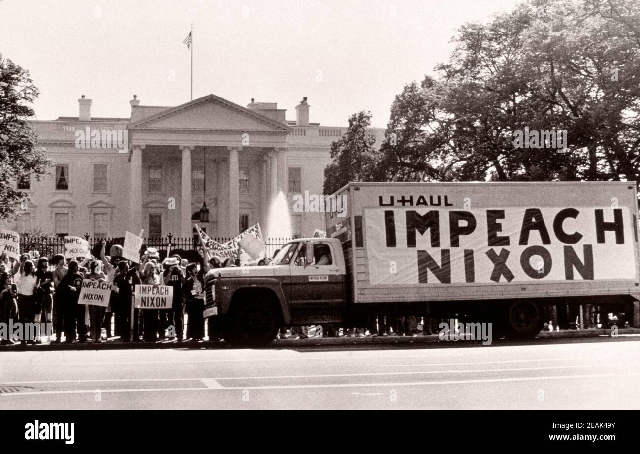 Scandale du Watergate - un scandale politique dans les années 1972-1974 Aux États-Unis, a pris fin avec la démission du président Richard Nixon. Procès de l' Photo Stock - Alamy