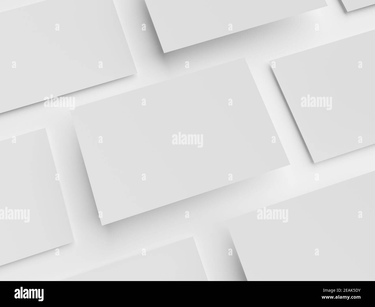 Arrière-plan blanc vierge avec cadre pour note - maquette. rendu 3d Banque D'Images