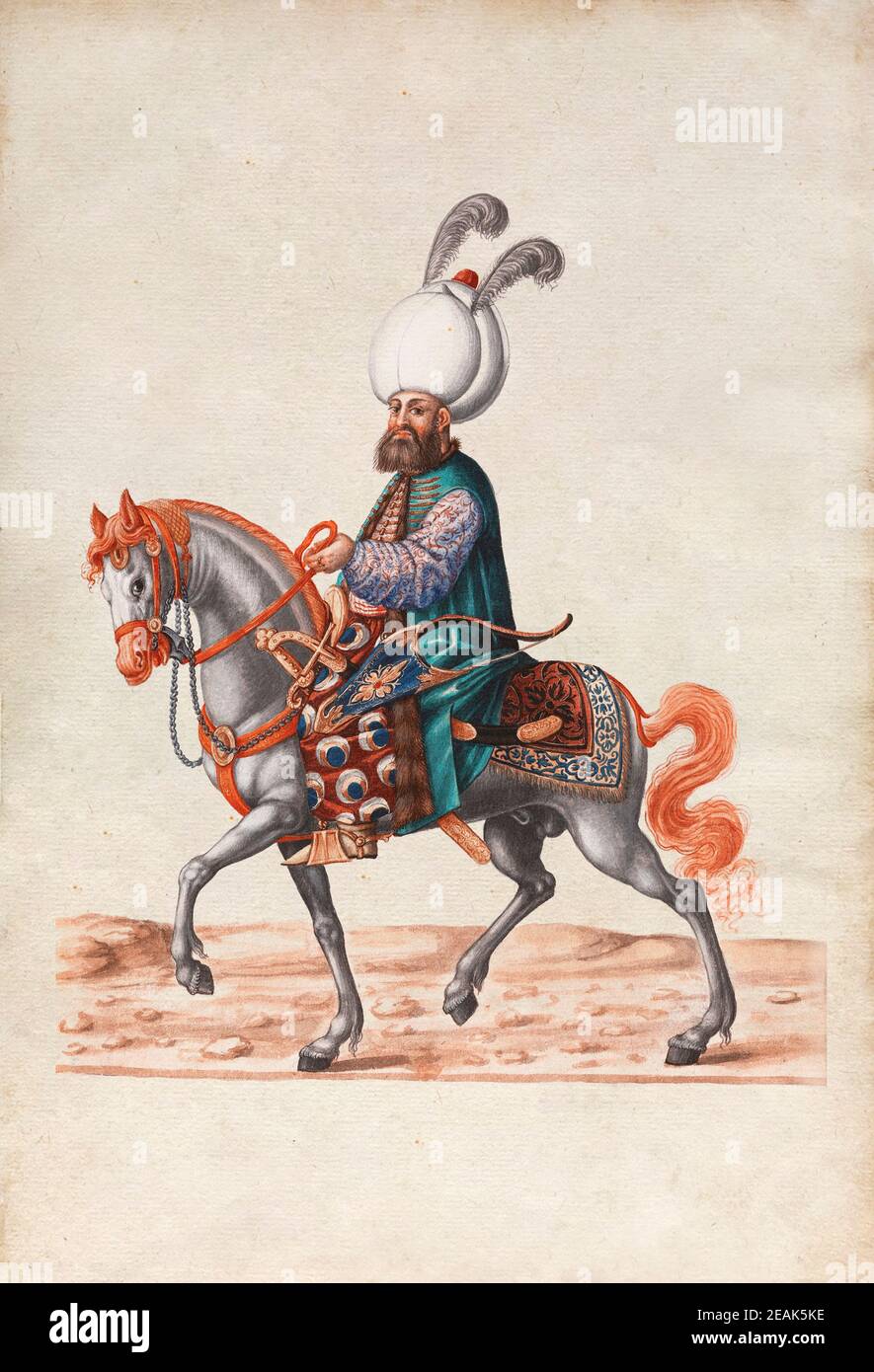 L'histoire de l'Empire ottoman. Beglerbeg grec dans l'armée turque. xvie siècle. Banque D'Images