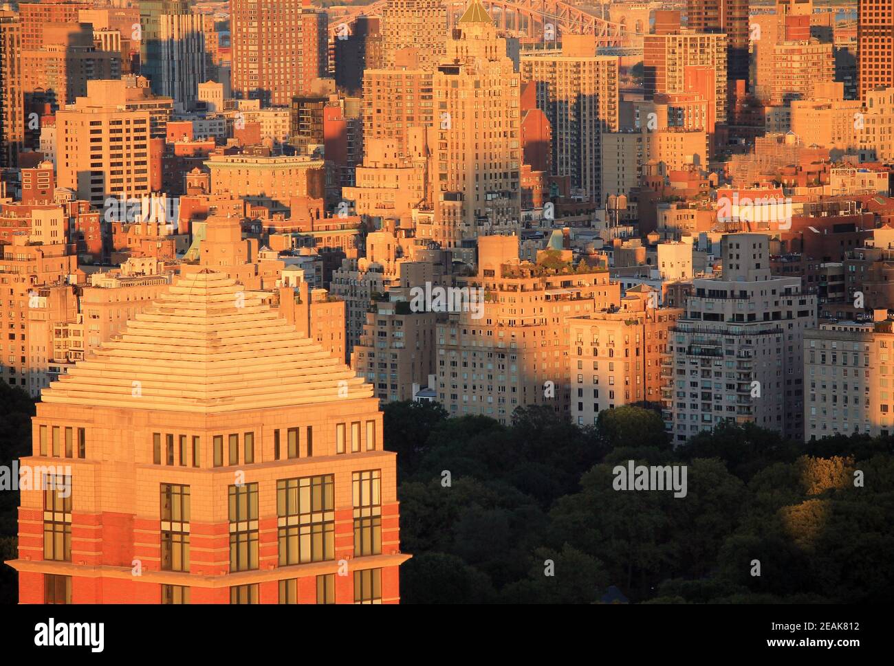 New York bâtiments en béton autour de Central Park Banque D'Images