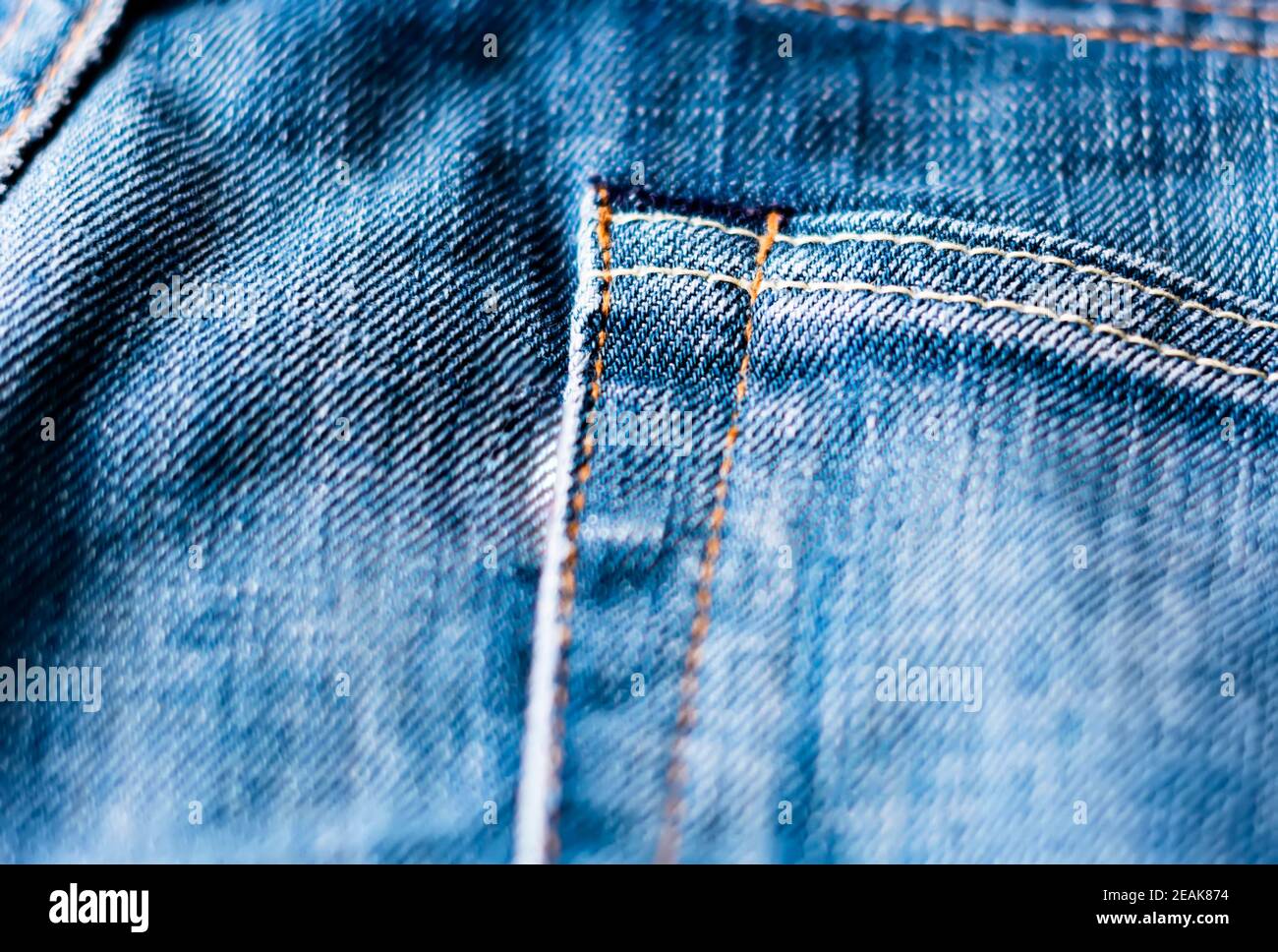 Détail du tissu denim d'une paire de jeans Banque D'Images