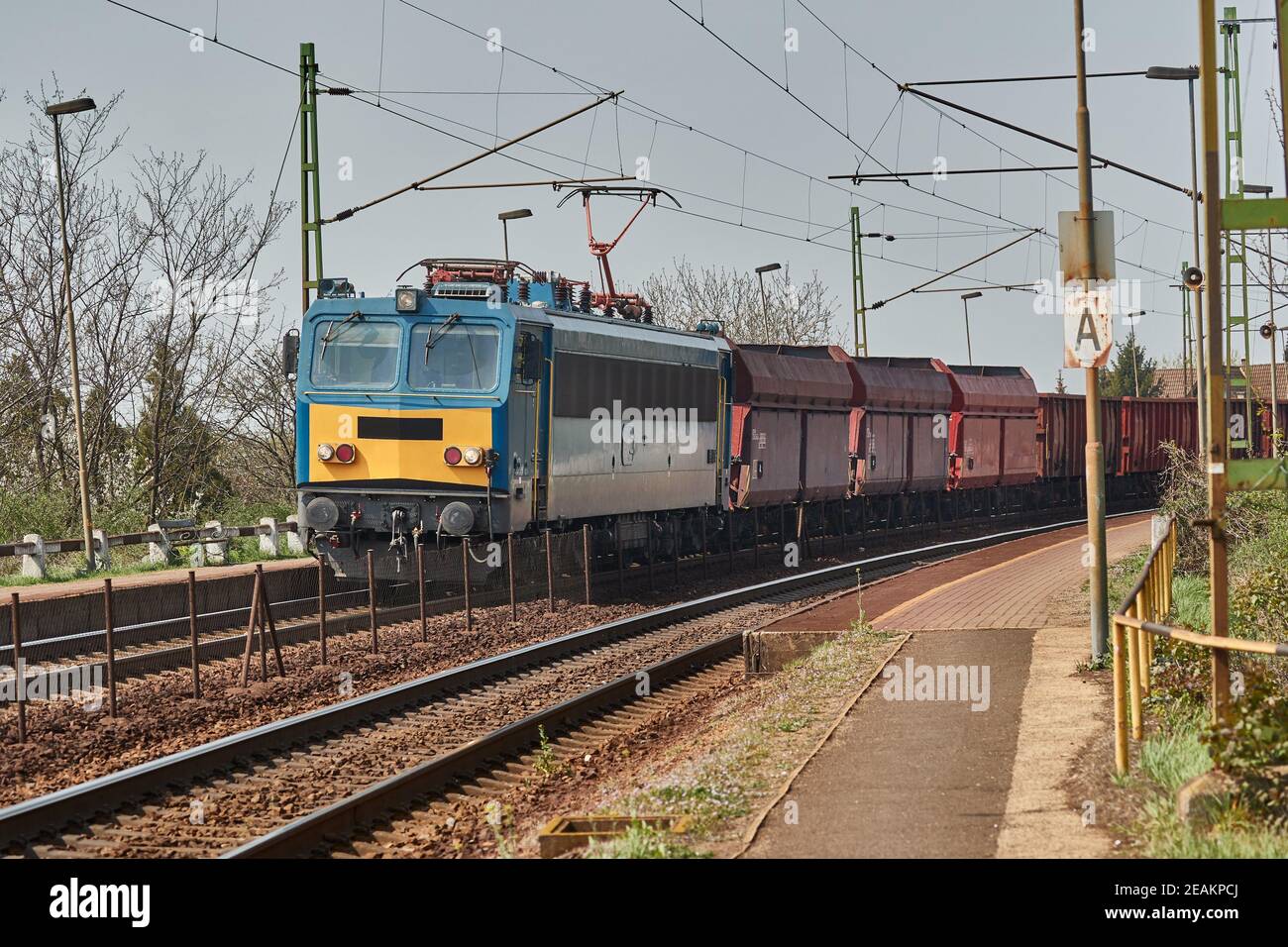 Train de fret à venir Banque D'Images