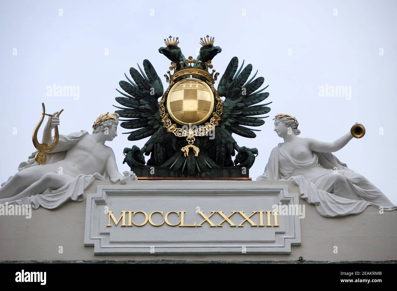 Vienne - Roof Top Sculpture à la Hofburg Banque D'Images