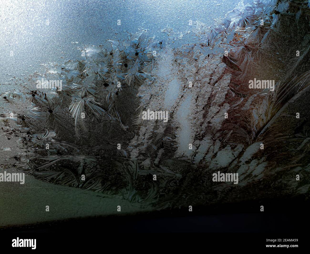 Motifs abstraits sur le verre de voiture - Lilleaker Banque D'Images