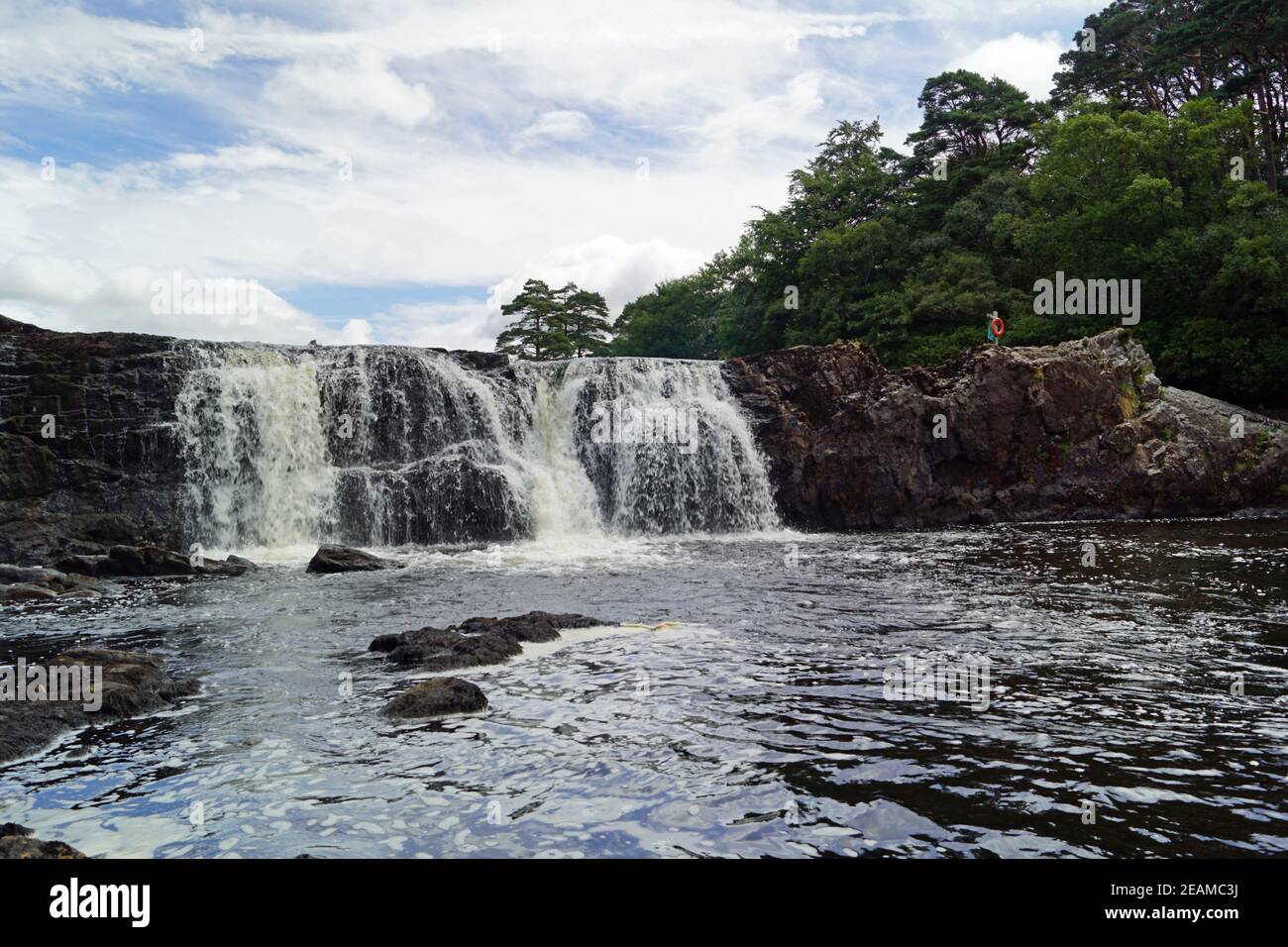 Aasleagh Falls Irlande Banque D'Images