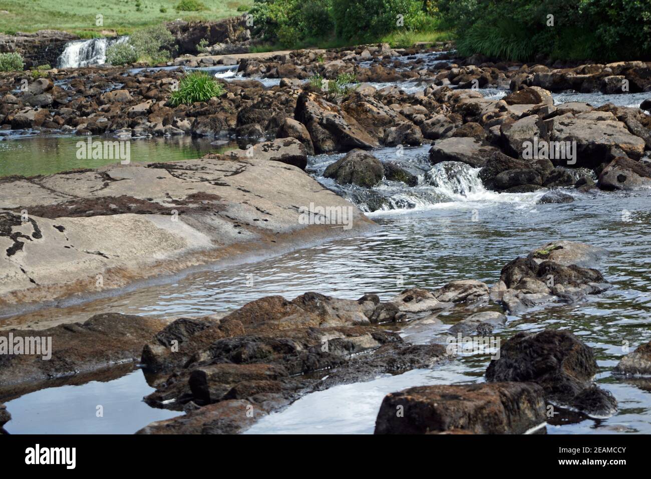 Aasleagh Falls Irlande Banque D'Images