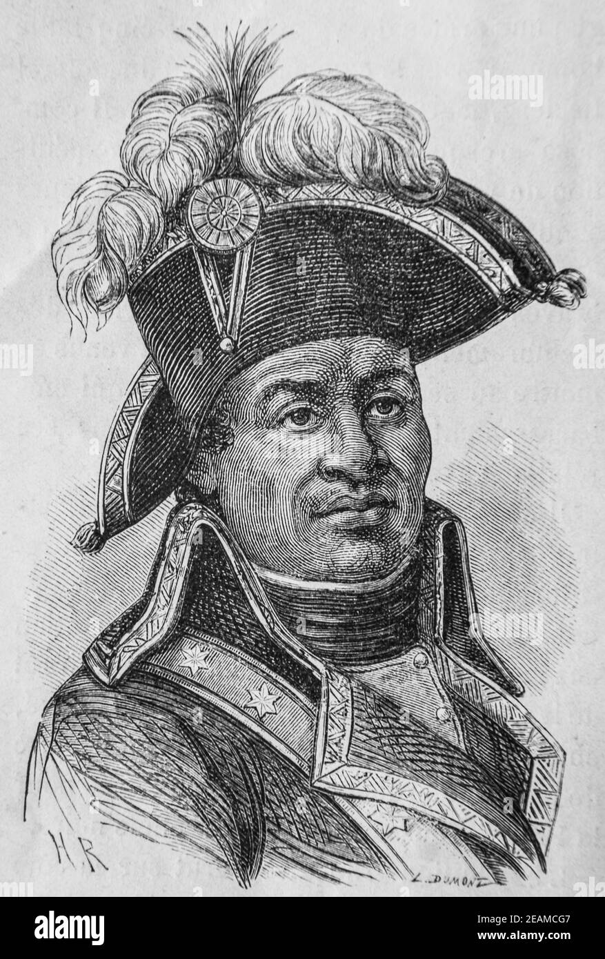 toussaint-louverture, , 1792-1804,histoire de france par henri martin,éditeur fournissant 1850 Banque D'Images