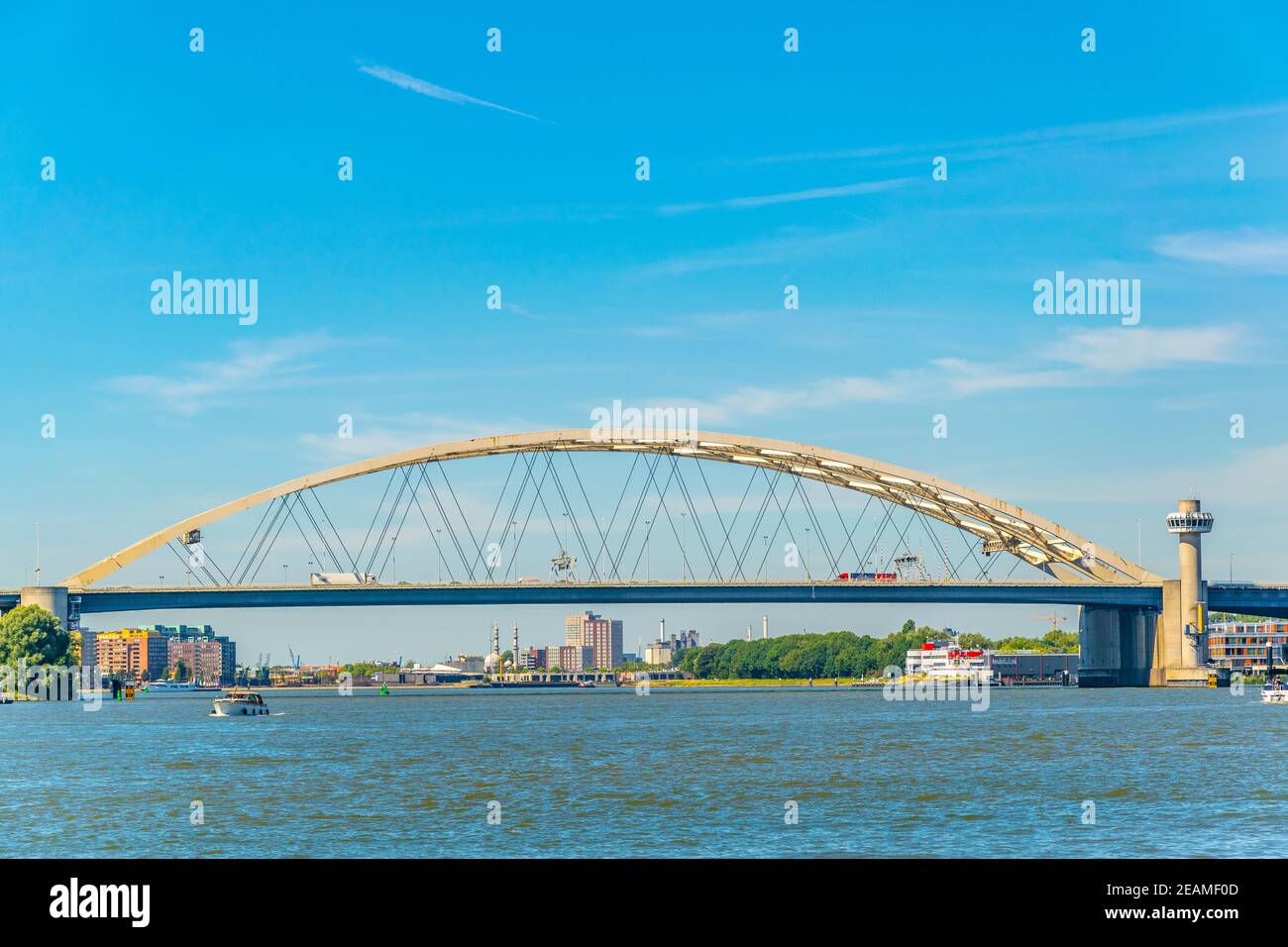 Pont Van Brienenoordbrug à Rotterdam, pays-Bas Banque D'Images