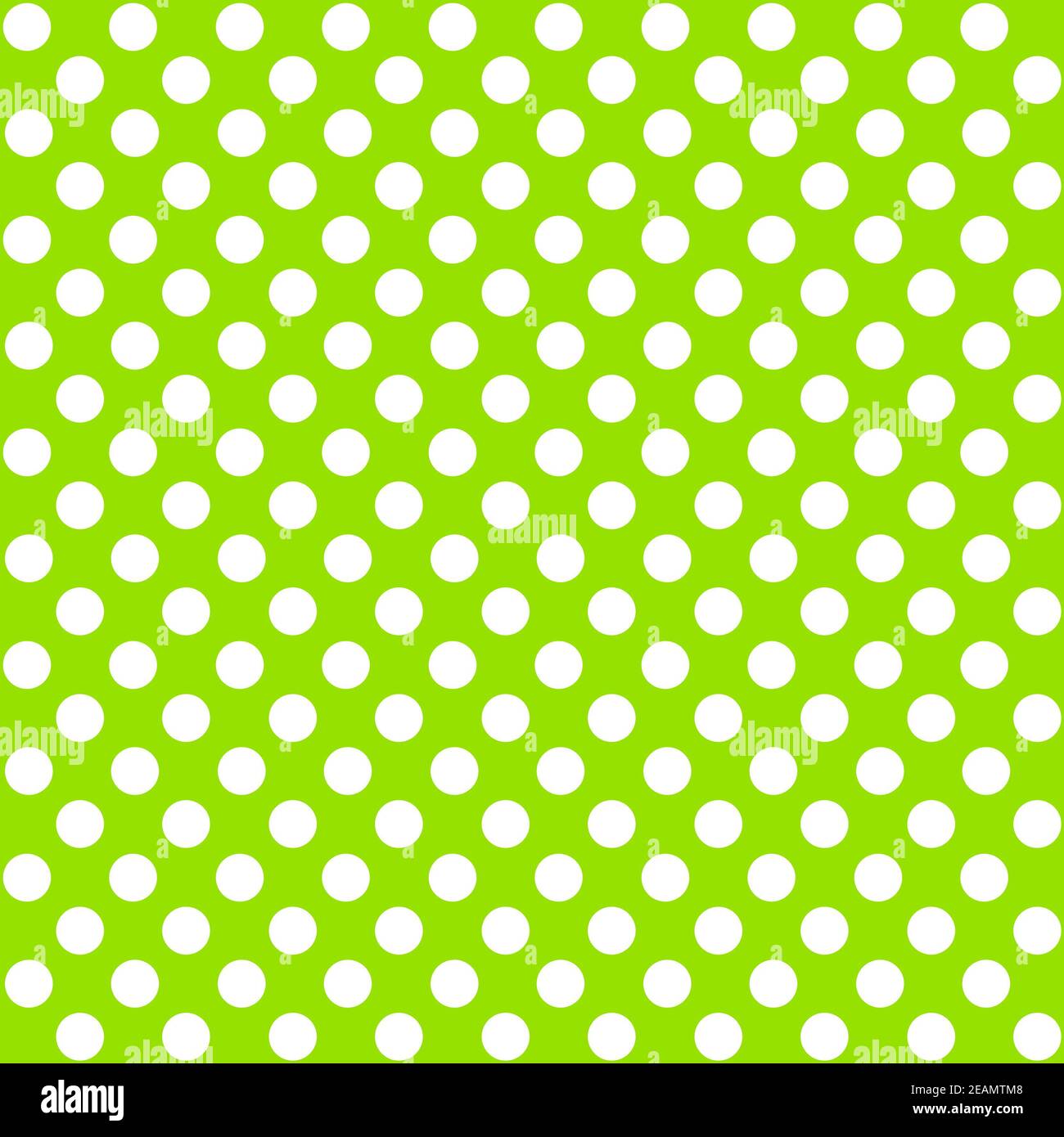 Texture de nappe verte avec points blancs Banque D'Images