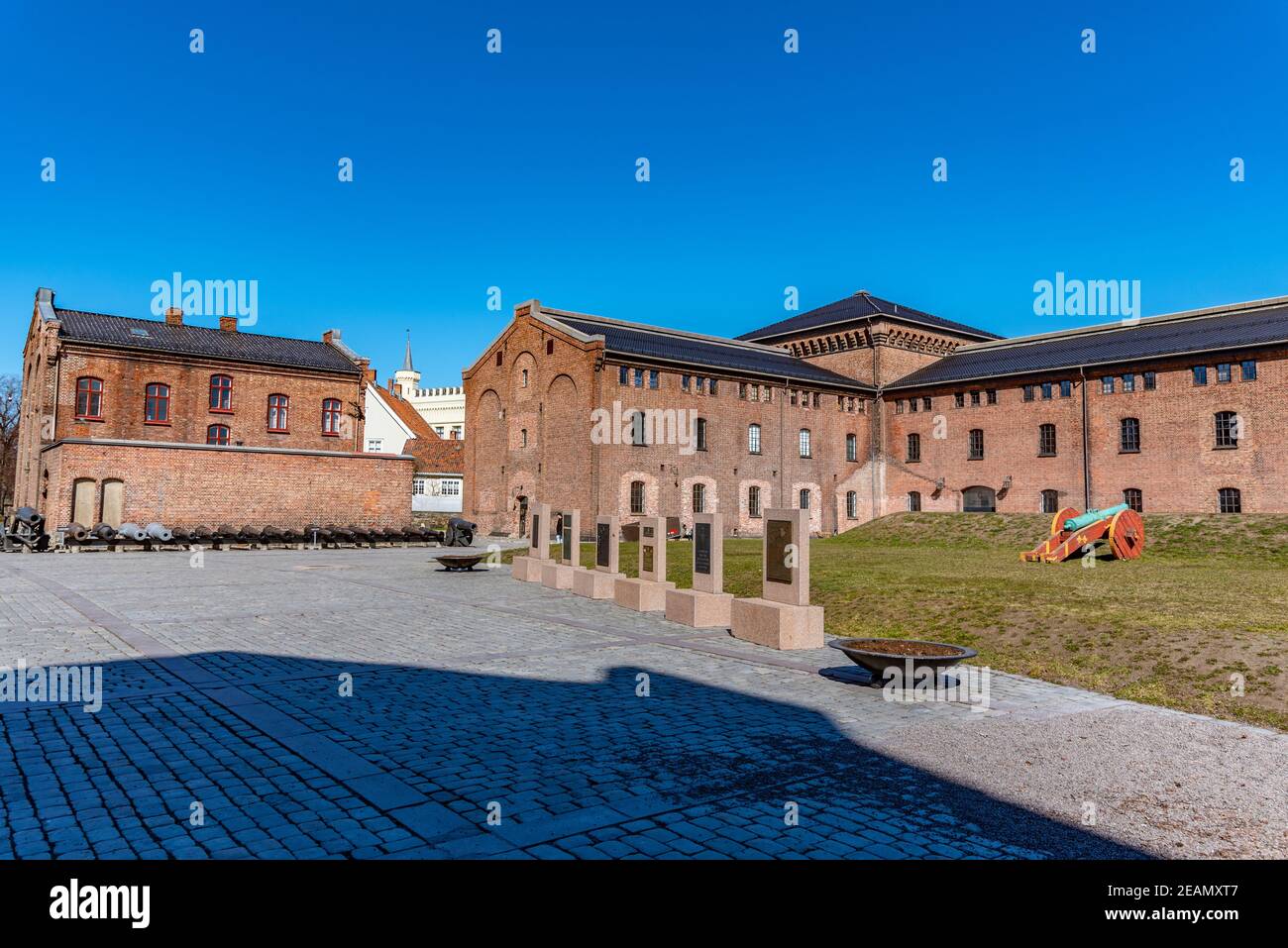 Cour intérieure du fort d'Akershus à Oslo, Norvège Banque D'Images