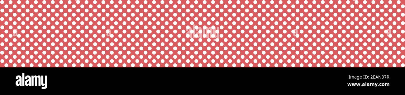 Bannière à pois rouge et blanc Banque D'Images