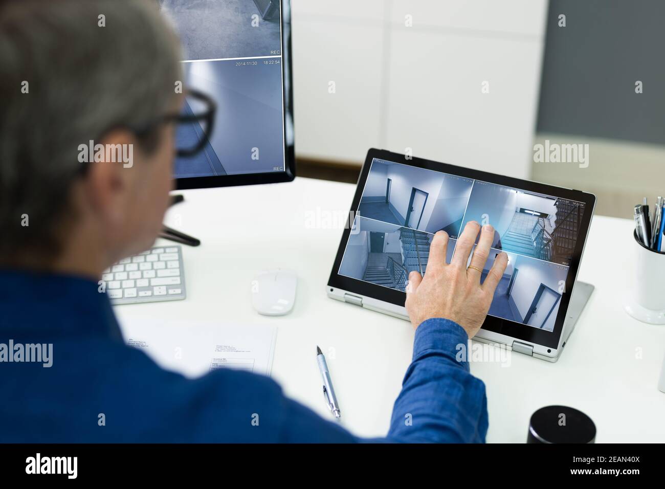 Vidéo sur la sécurité du système de sécurité CCTV Banque D'Images