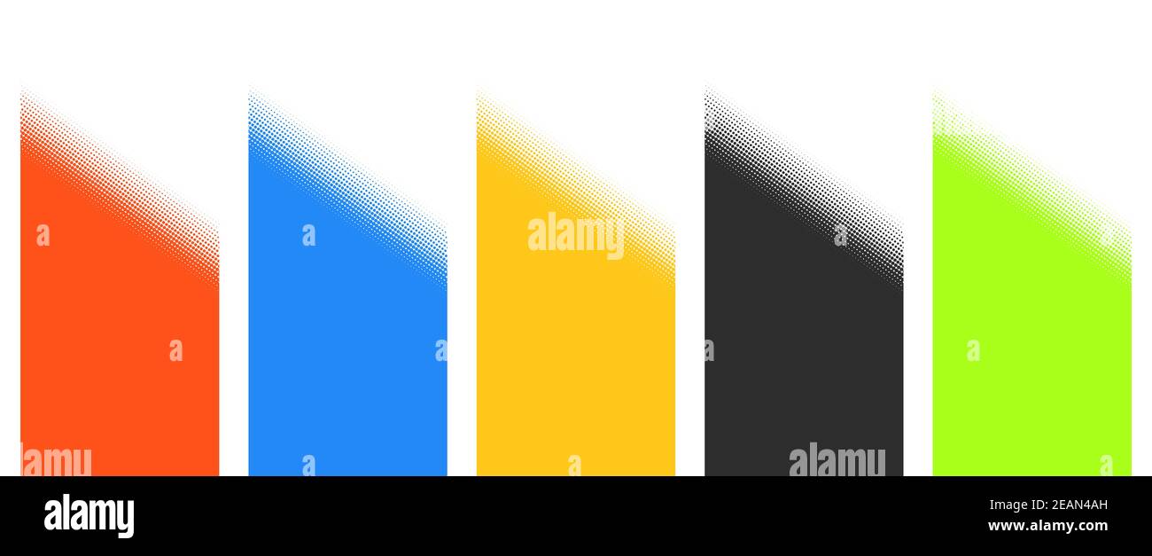 Bandes avec points diagonaux dégradés rouge, bleu, orange, noir, vert Banque D'Images
