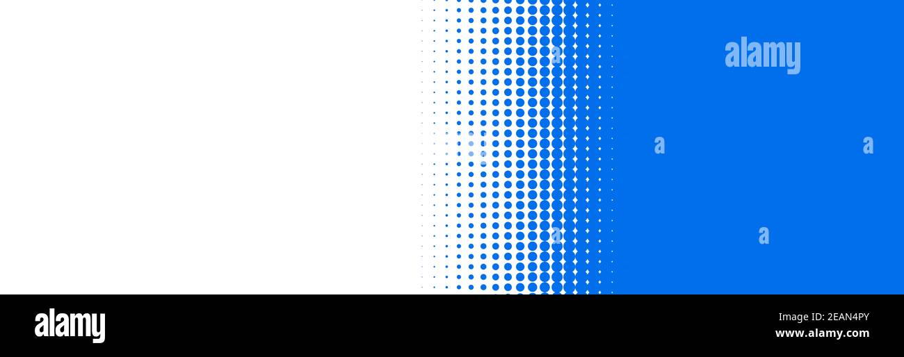 Transition de couleur avec points : blanc à bleu Banque D'Images