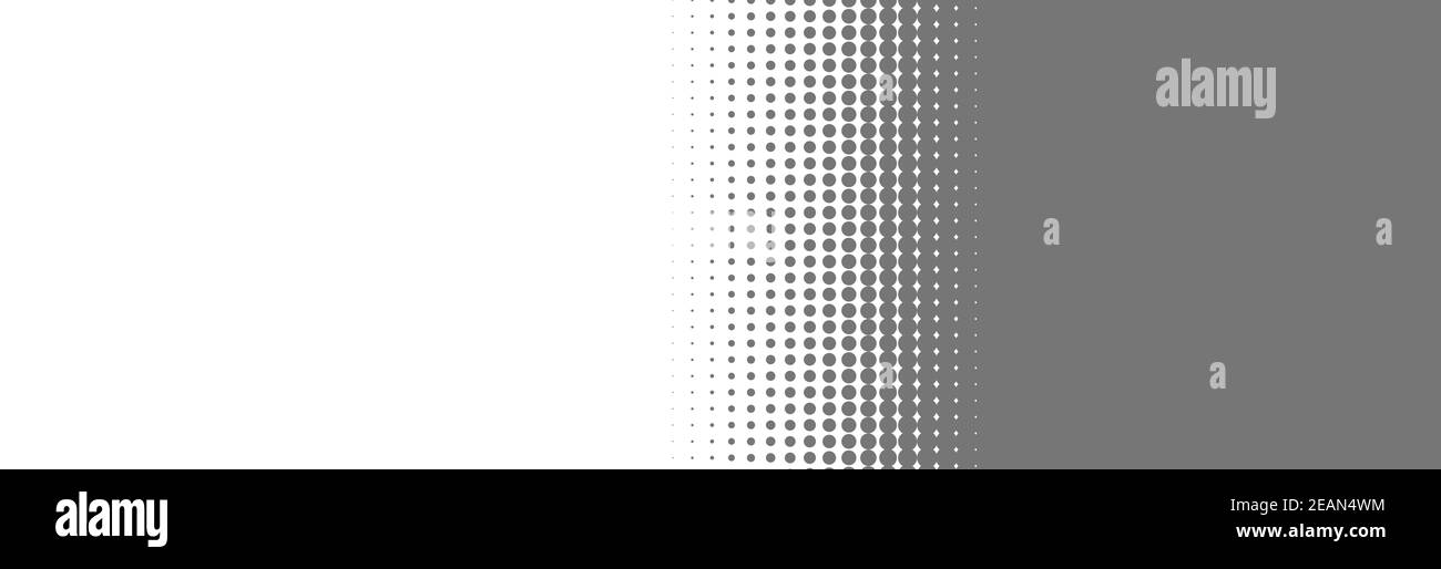 Transition de couleur avec points : blanc à gris Banque D'Images
