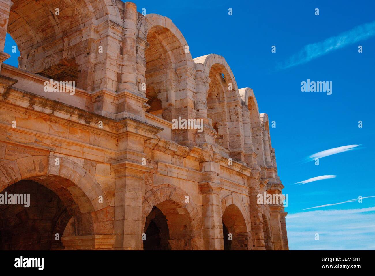 Ancien beau amphithéâtre d'Arles, France Banque D'Images