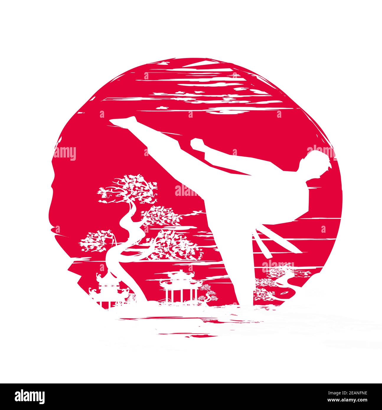 Résumé de création illustration de karate fighter Banque D'Images