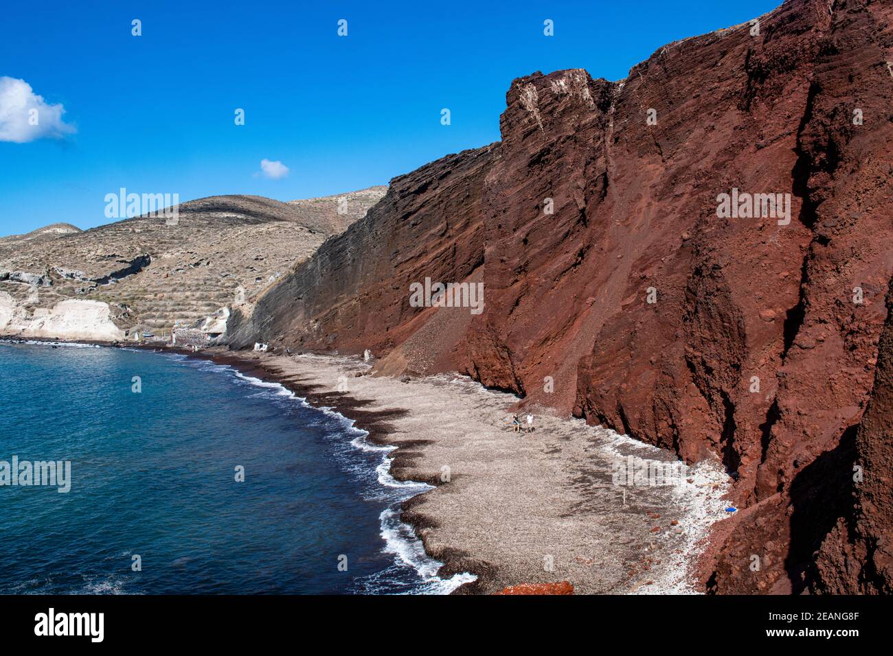 Plage rouge, Santorini, Cyclades, Iles grecques, Grèce, Europe Banque D'Images