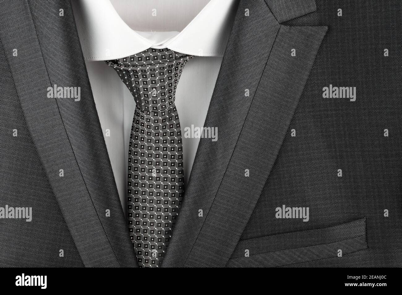 Costume classique, chemise et cravate, gros plan Banque D'Images