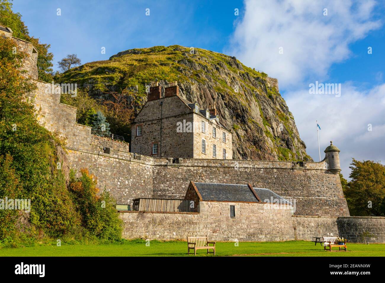 Château de Dumbarton, Dumbarton Rock, Dunbartonshire, Écosse, Royaume-Uni, Europe Banque D'Images