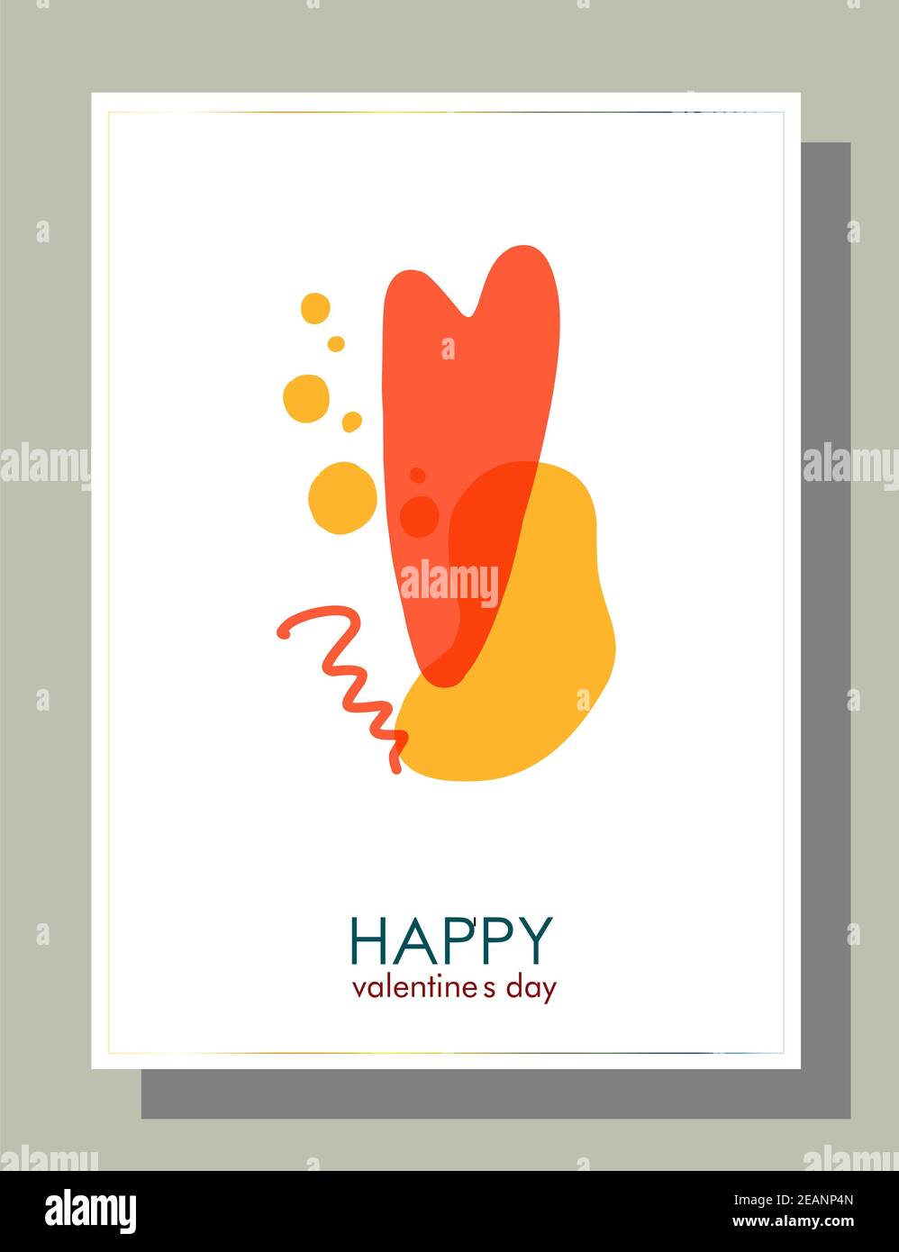 Journée des valentins tendance à plat pour la conception de prospectus. Modèle de vacances créatif moderne Banque D'Images