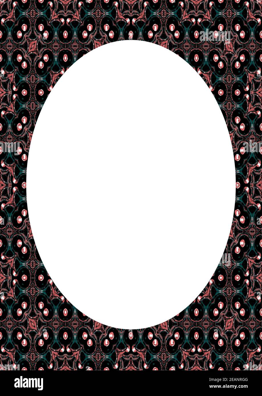 Circle Frame Background avec bordures décorées Banque D'Images