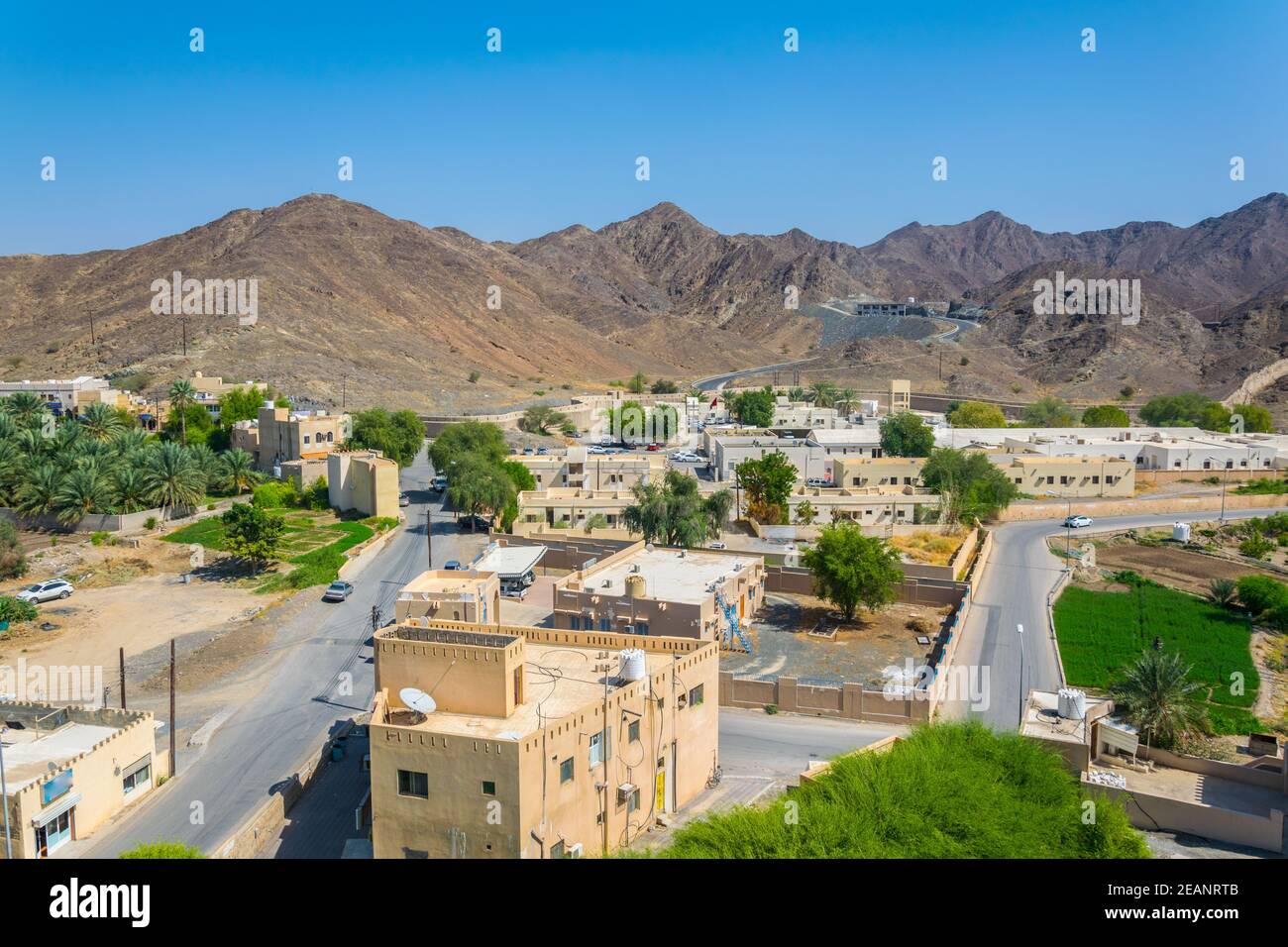 Ville de Bahla au fort de Bahla à ad Dahiliyah, Oman Banque D'Images