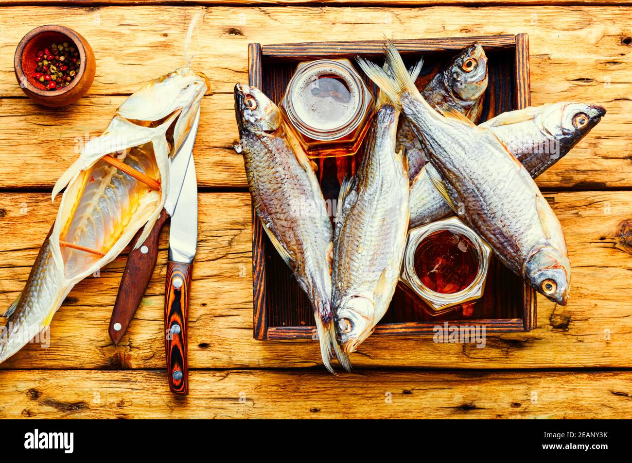 Poisson séché au soleil Banque D'Images