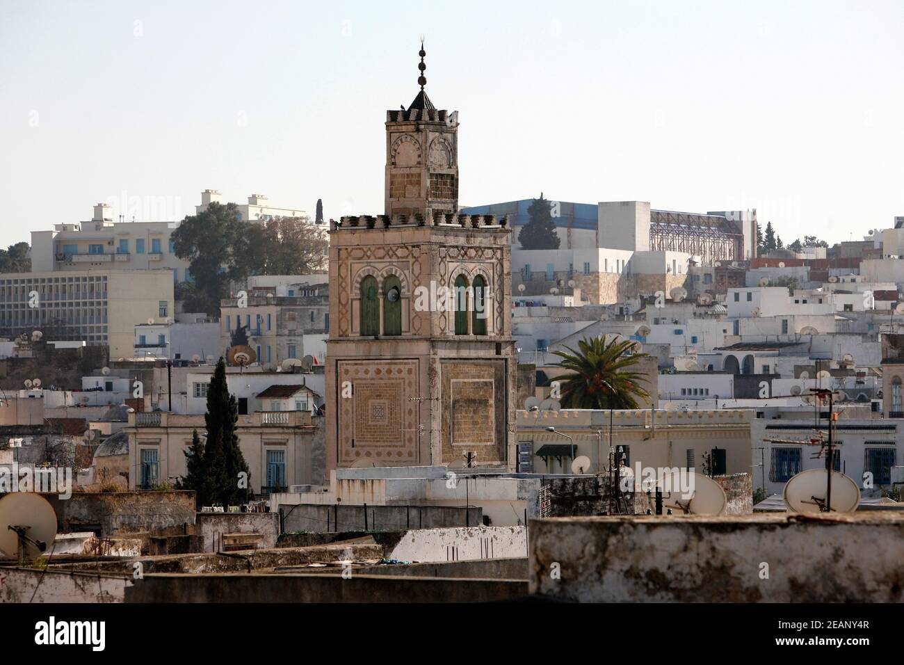 TUNISIE TUNIS VILLE MÉDINA MOSQUÉE Banque D'Images