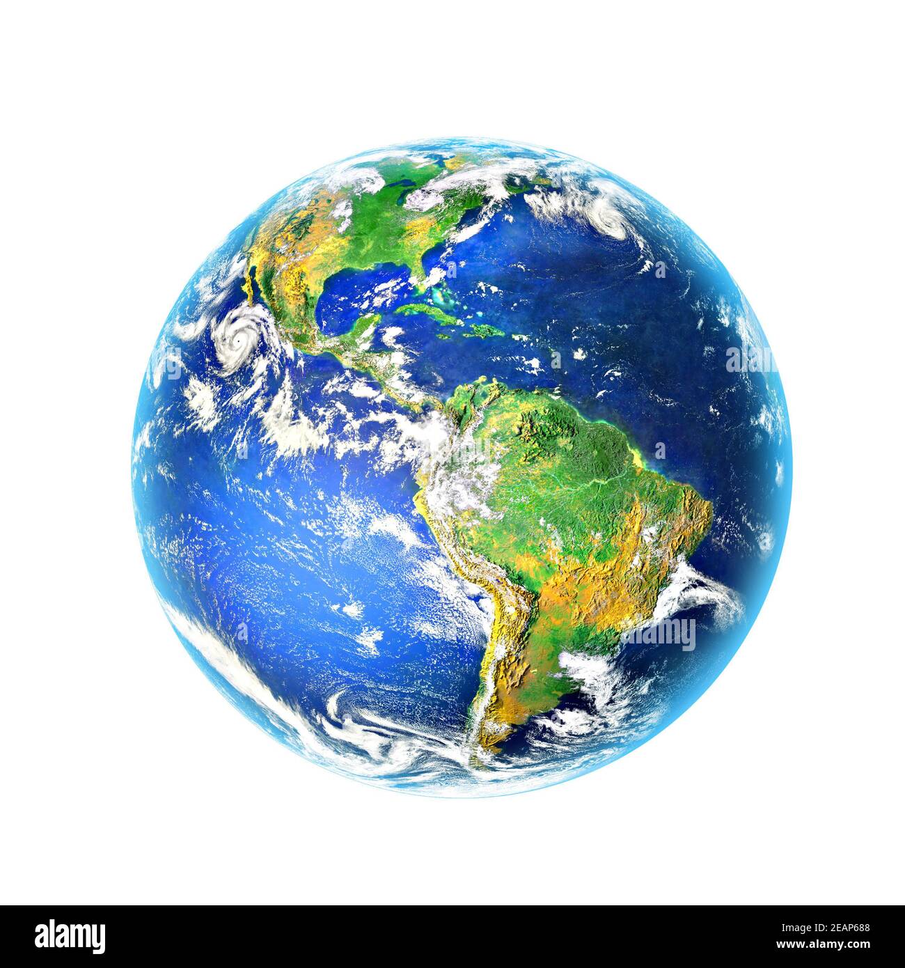 Globe sur ses mains, Amérique du Sud et du Nord. Éléments de ce im Banque D'Images