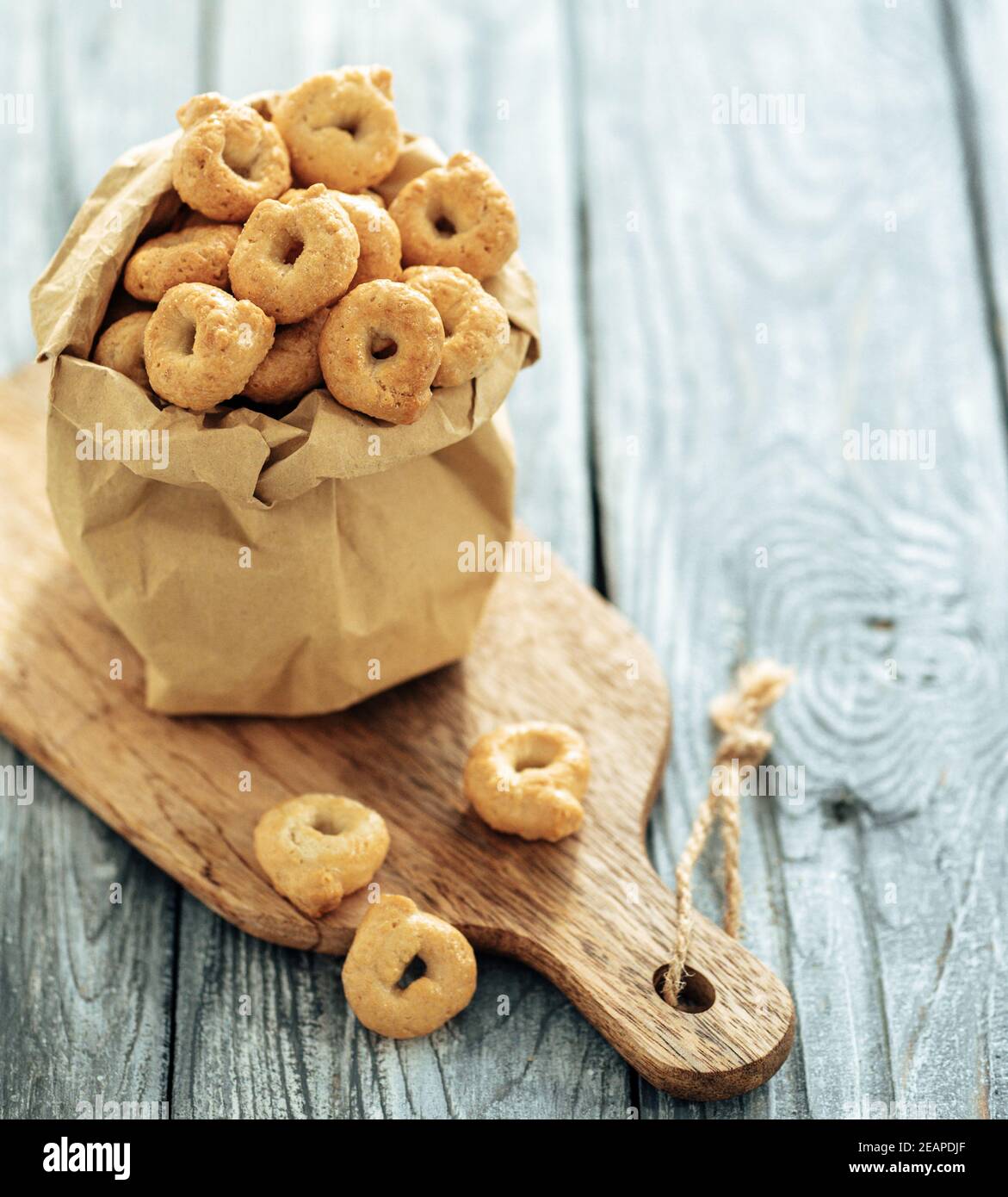 Taralli ou tarallini, espace de copie Banque D'Images