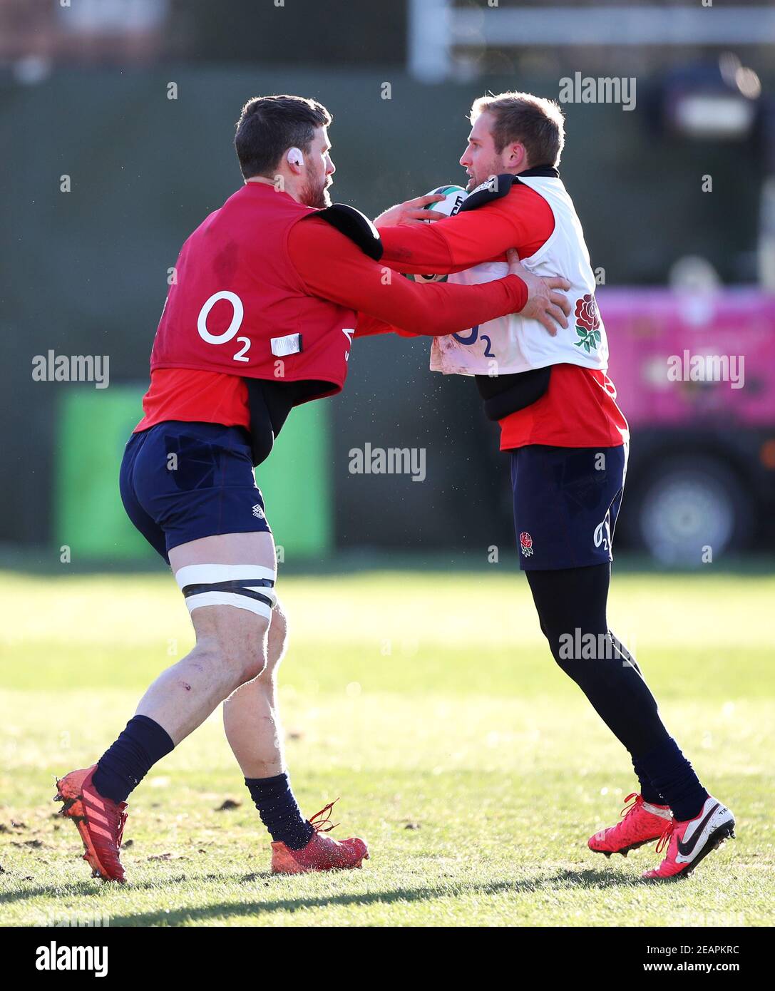 Mark Wilson et Max Malins d'Angleterre pendant une séance d'entraînement à l'hôtel Lensbury, Teddington. Date de la photo: Mercredi 10 février 2021. Banque D'Images