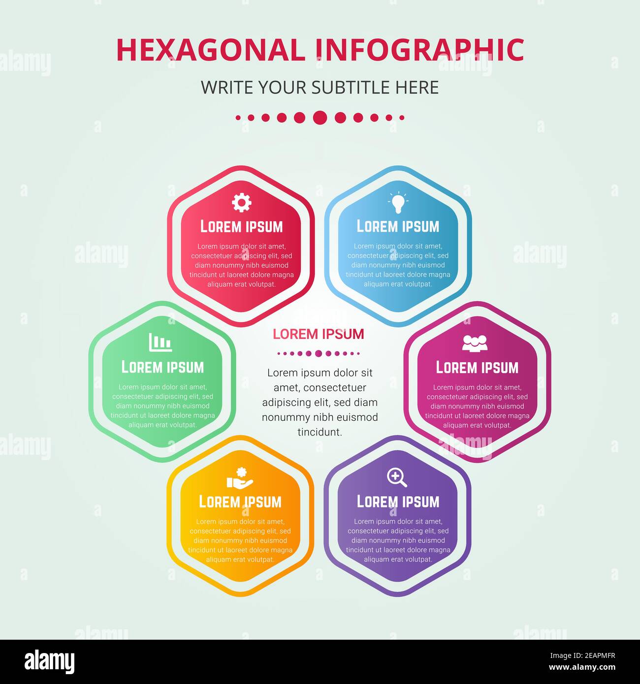 Modèle graphique hexagonal gradient Illustration de Vecteur