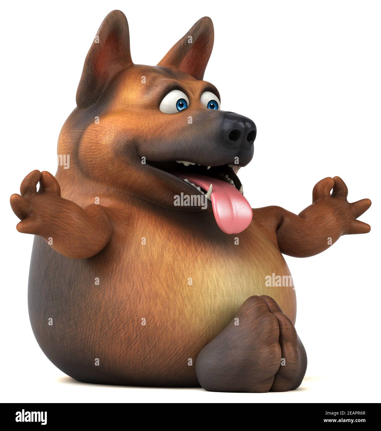 Berger Allemand - 3D Illustration Banque D'Images