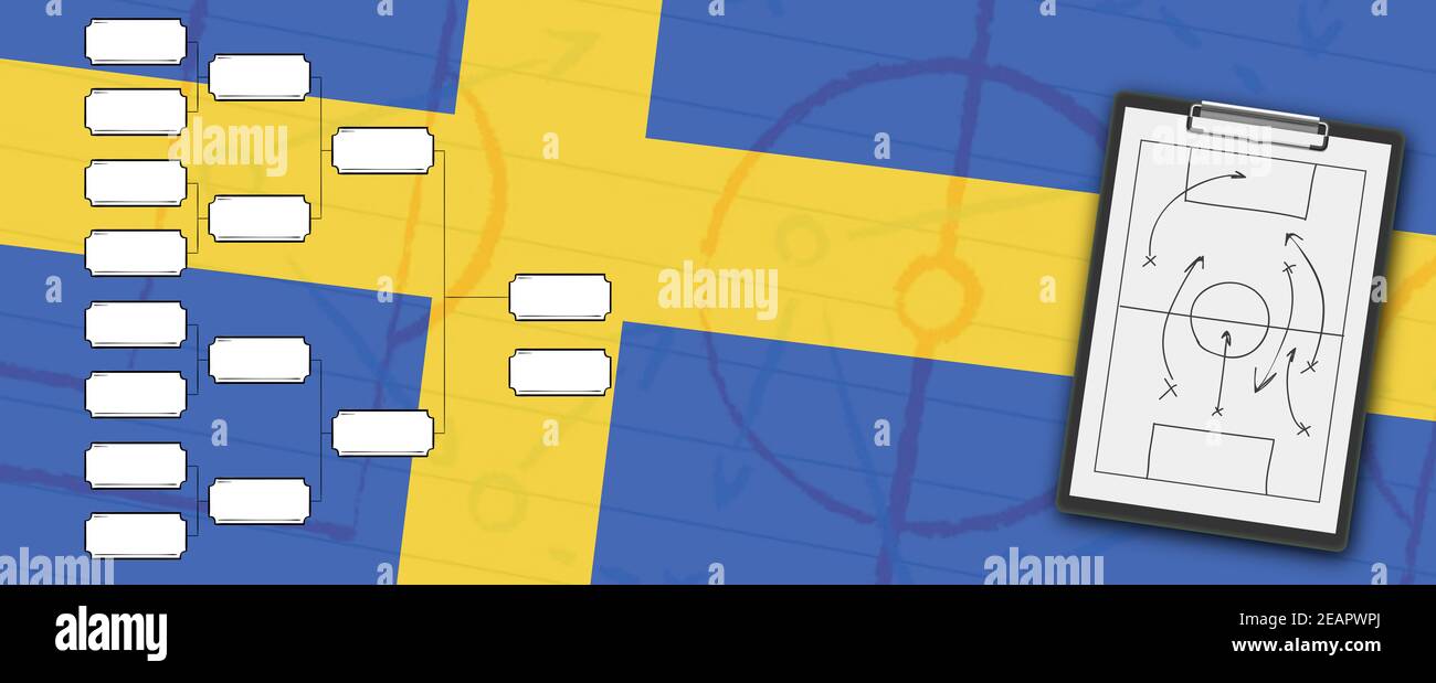 Tablette de sport avec tactiques de football sur le jeu Banque D'Images