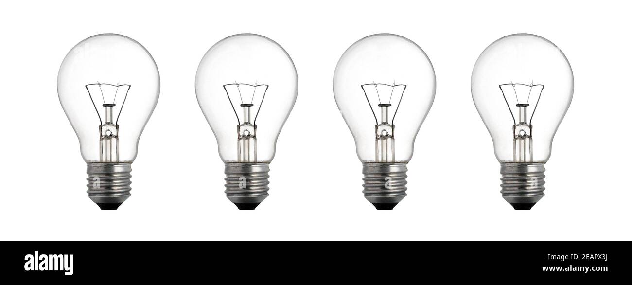 Ampoule classique en verre avec filament et base E27 Banque D'Images