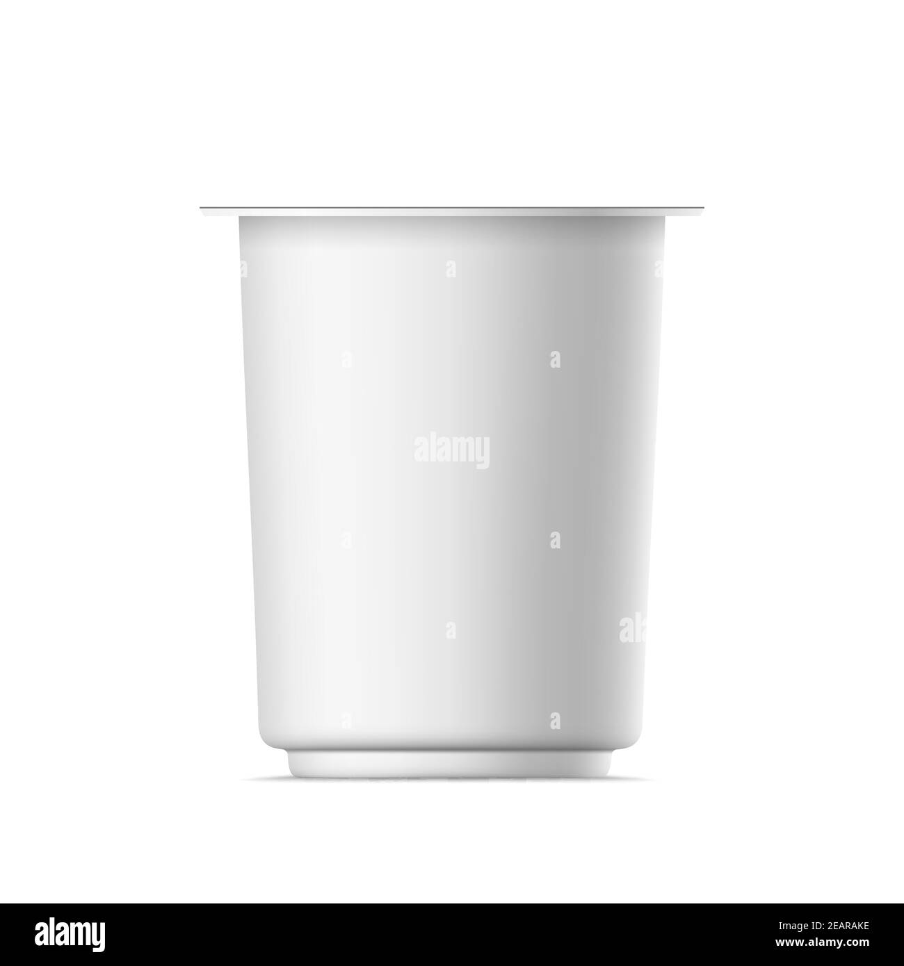 Ensemble de yaourt Vector Realistic. Maquette isolée sur fond blanc. Illustration de Vecteur