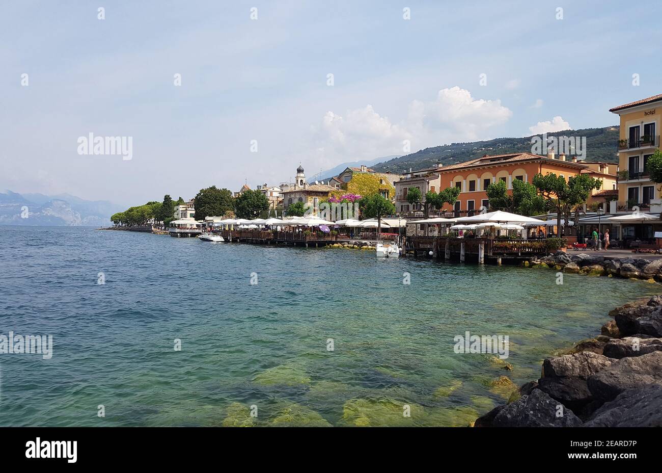 Hafen, Torri del Benaco, Gardasee Banque D'Images
