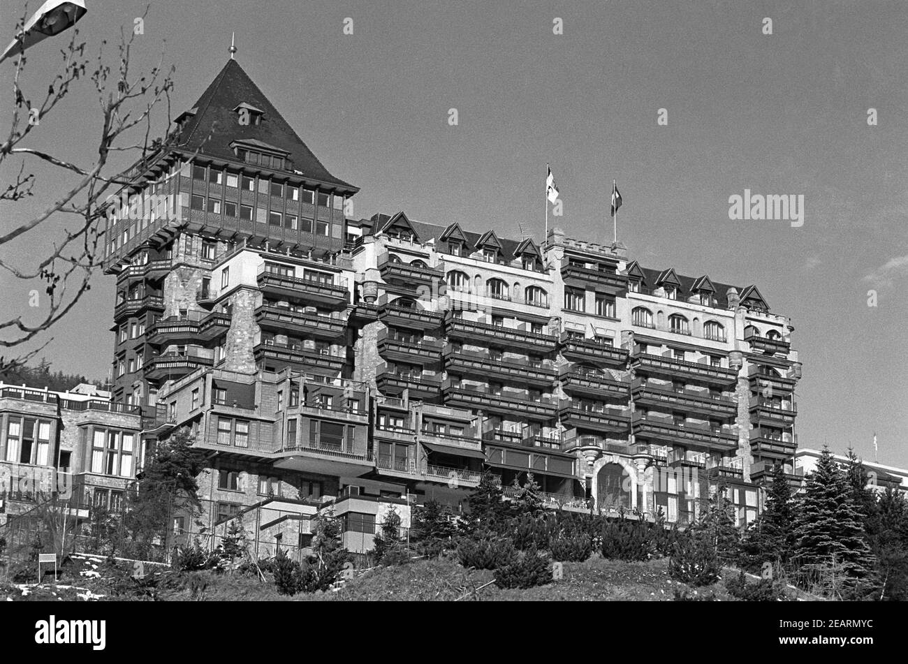 Suisse, le Badrutt Palace Hotel à Saint Moritz Banque D'Images