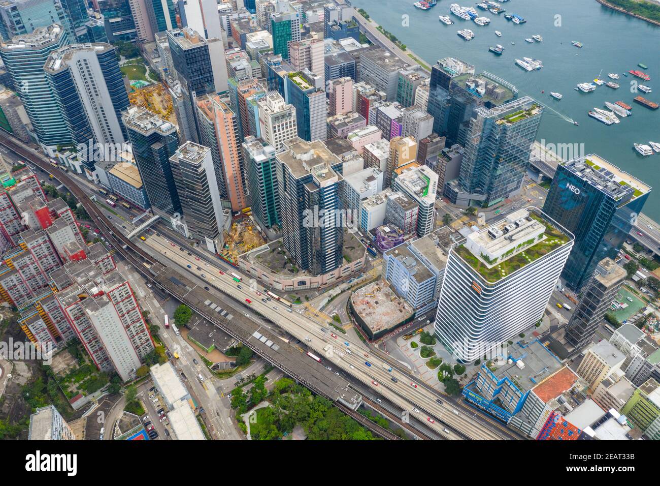 Kwun Tong, Hong Kong 02 juin 2019 : vue de dessus de la ville de Hong Kong Banque D'Images