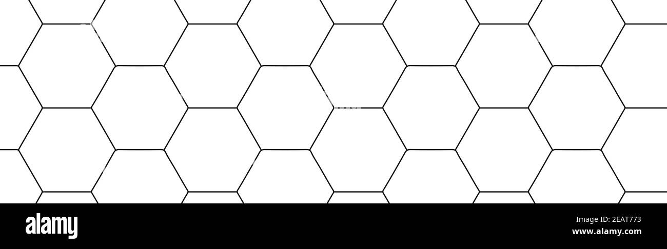 Hexagones noirs sur fond blanc Banque D'Images