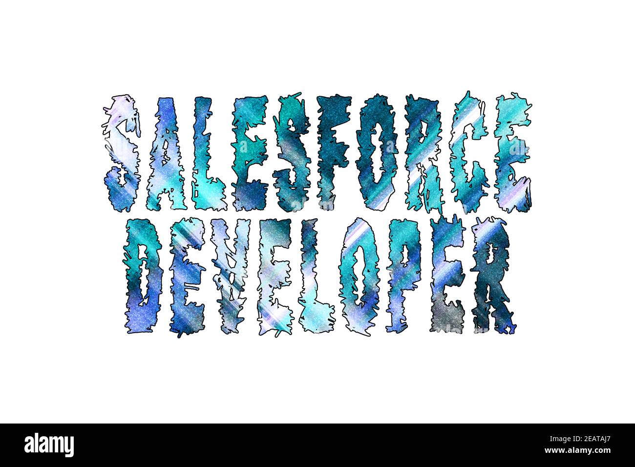 Développeur Salesforce, bannière, affiche et autocollant, avec chemin d'écrêtage Banque D'Images