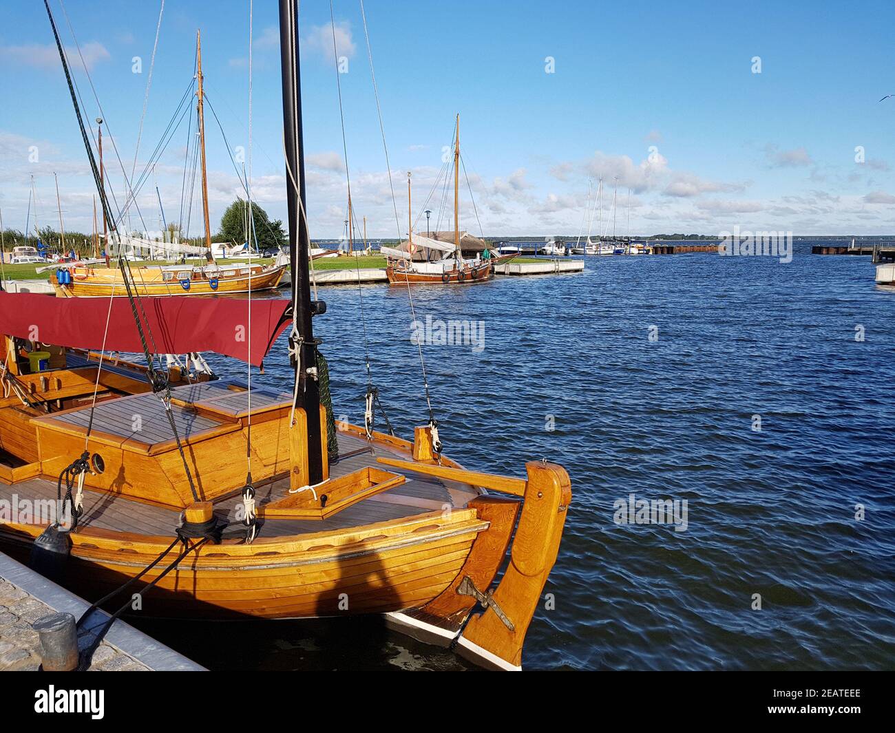 Zeesboot, Segelboot, Boddenlandschaft Banque D'Images