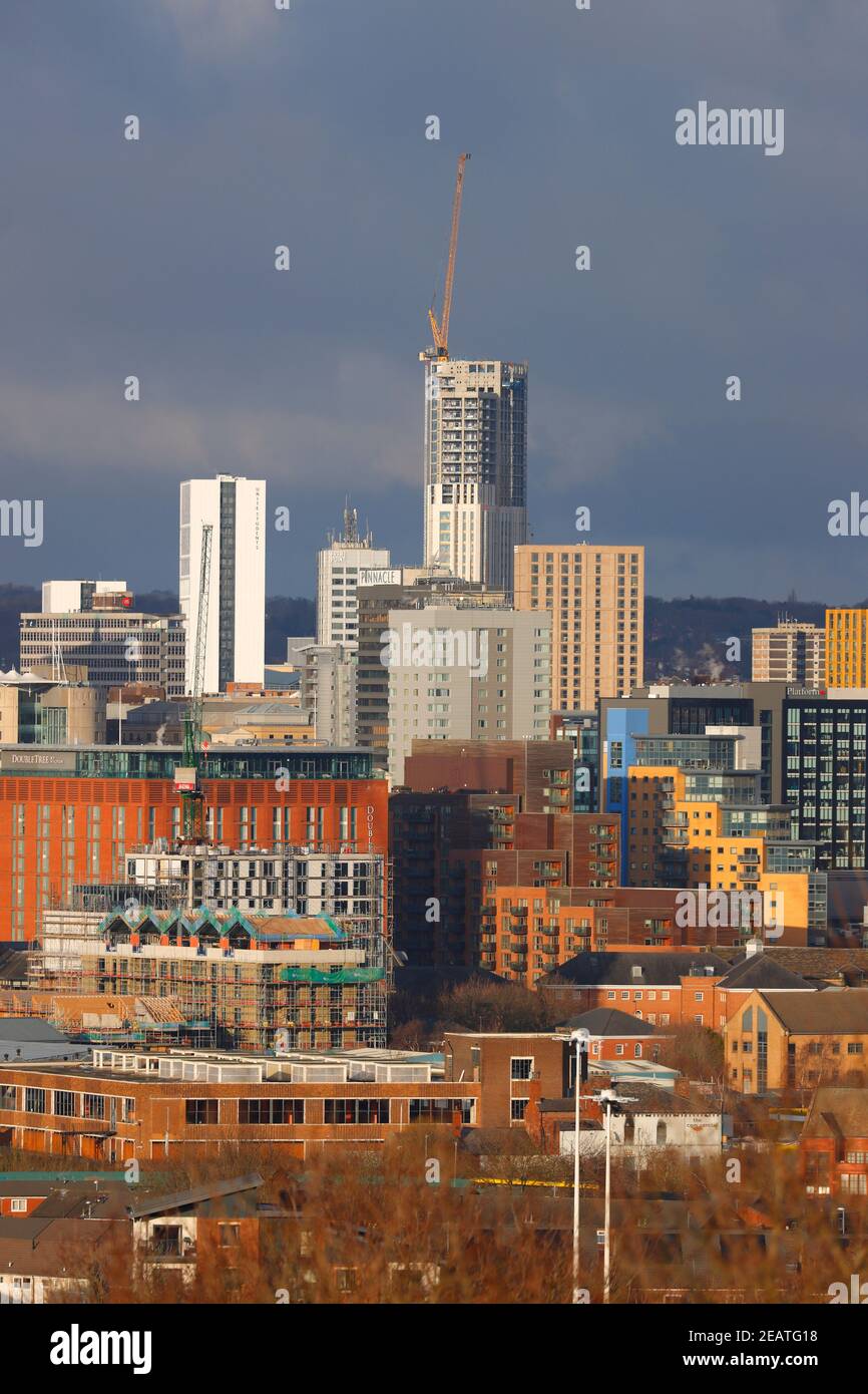 Altus House est le bâtiment le plus haut de Leeds, Yorkshire et The Au nord de l'Angleterre, à une hauteur de 114 M. Banque D'Images