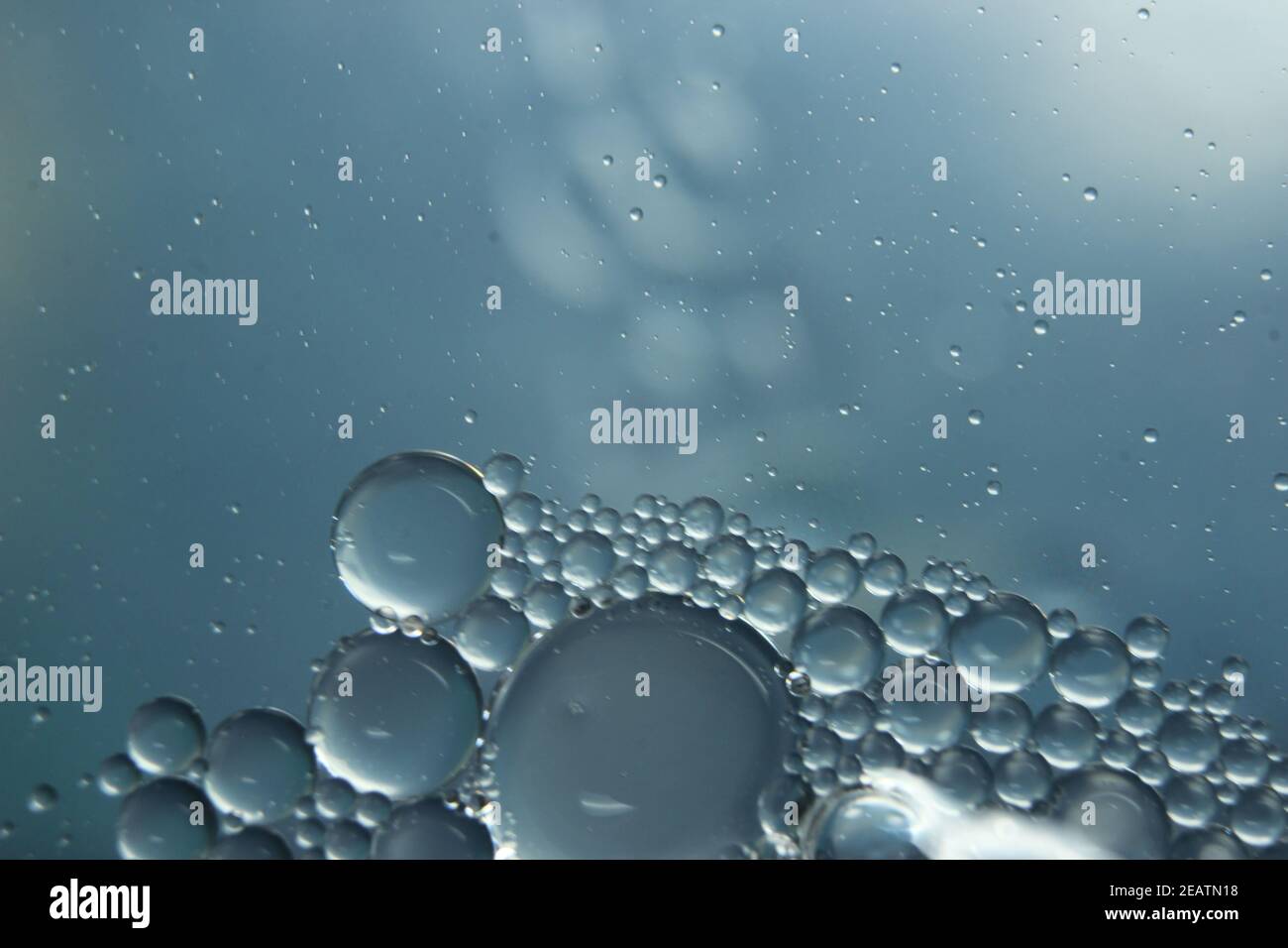 résumé macro fond des cercles d'huile flottant sur la surface de l'eau . Banque D'Images