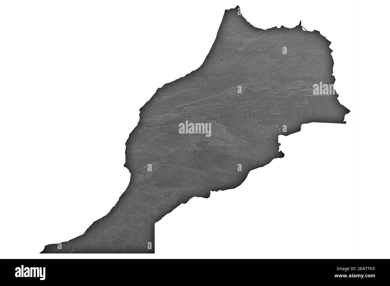 Carte du Maroc sur ardoise sombre Banque D'Images